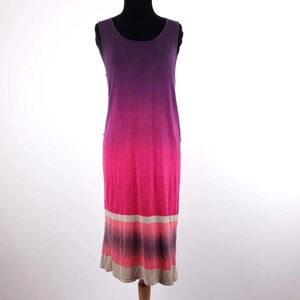 Josie Natori Luxury Knitwear Silk Dress L